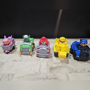 5 Mini‎ Paw Patrol Rescue Racers Rubble Skye Marshall Chase Rocky